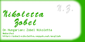 nikoletta zobel business card